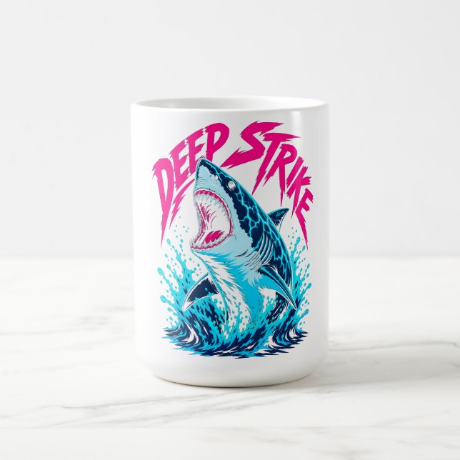Deep Strike Shark Graphic T-Shirt Coffee Mug (Center)