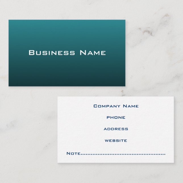 Deep Teal Business Card (Front/Back)