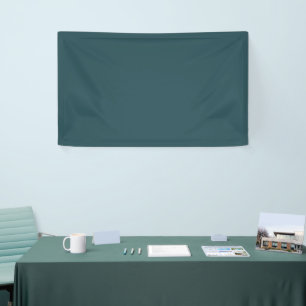 Deep Teal Solid Colour Banner