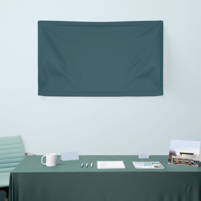 Deep Teal Solid Colour Banner (Tradeshow)