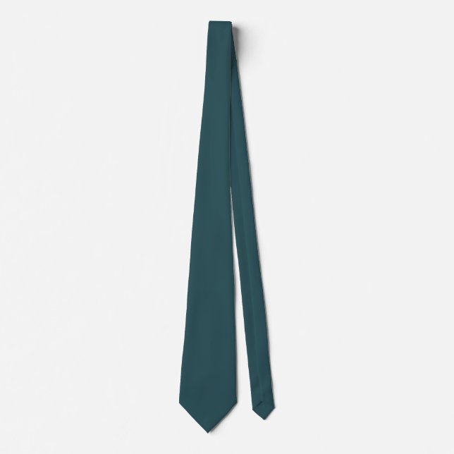 Deep Teal Solid Colour Tie (Front)