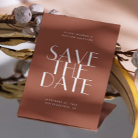 Deep Terracotta Modern Wedding | Earthy Photo & QR
