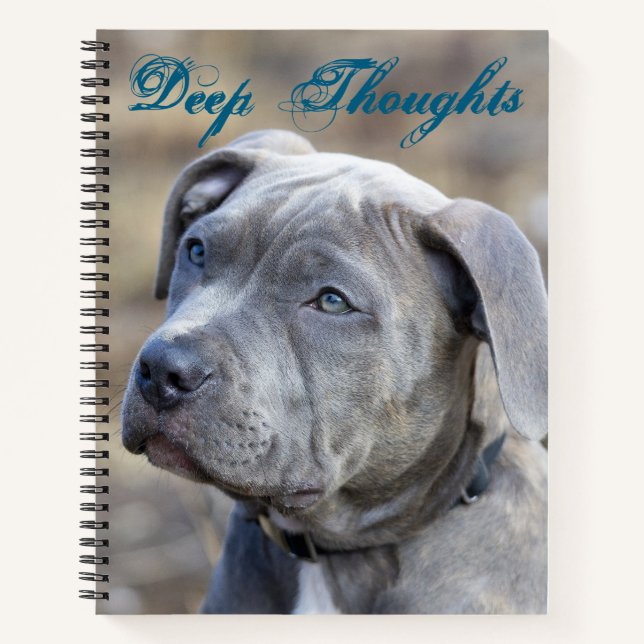 Deep Thoughts full size notebook - customisable  (Front)