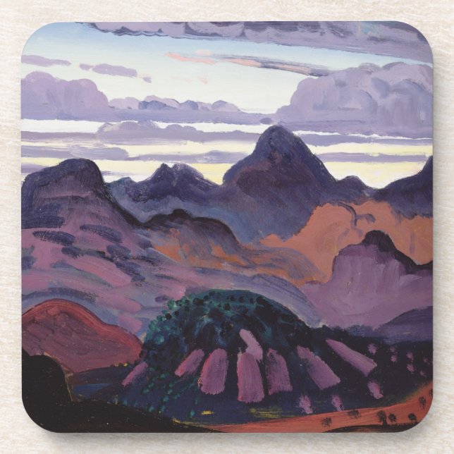 Deep Twilight, Pyrenees, c.1912-13 (oil on panel) Coaster (Front)