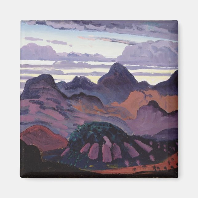 Deep Twilight, Pyrenees, c.1912-13 (oil on panel) Magnet (Front)