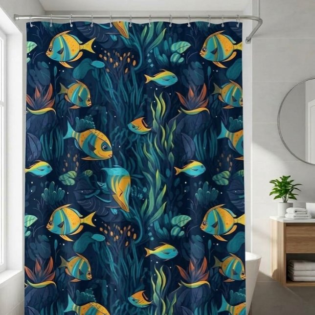 Deep Under Tropical  Shower Curtain (Creator Uploaded)