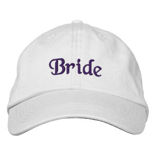 Deep Violet Bride Embroidered Hat