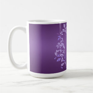 Deep Violet Gradient Roses Wreath Mug