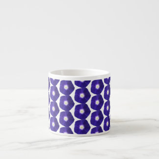 Deep Violet Morning Glory Floral Pattern Espresso Cup