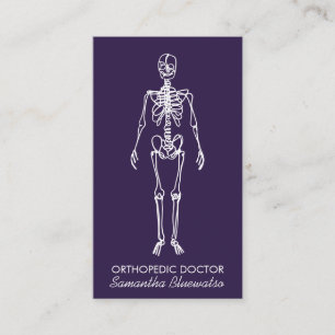 Deep Violet purple doctor Skeleton orthopaedic Business Card