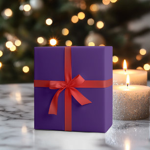 Deep Violet Solid Colour   Classic   Elegant Wrapping Paper