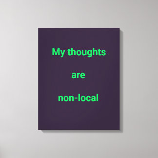 Deep Violet Turquoise Quantum Graphic Canvas Print