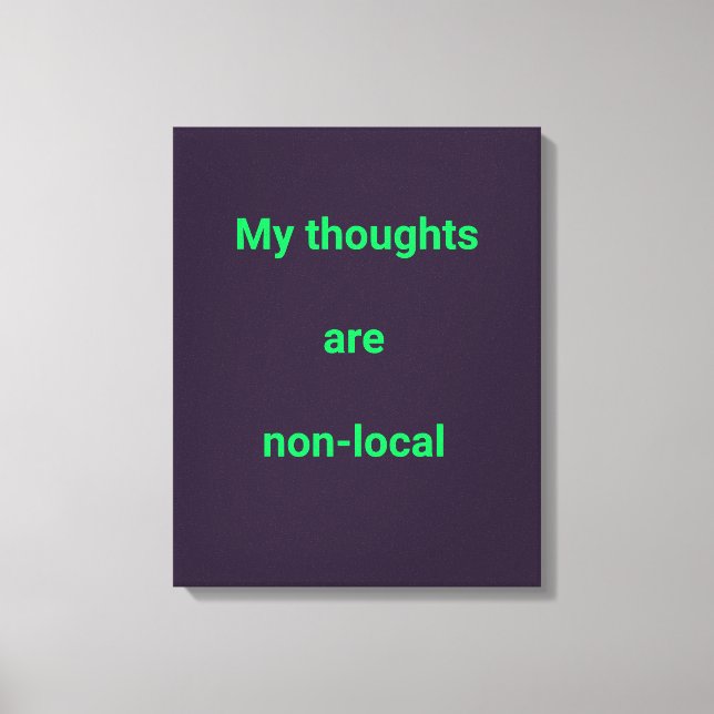 Deep Violet Turquoise Quantum Graphic Canvas Print (Front)