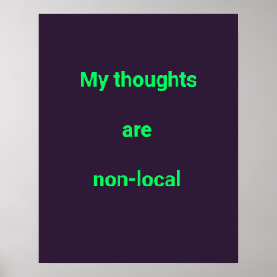 Deep Violet Turquoise Quantum Graphic Poster