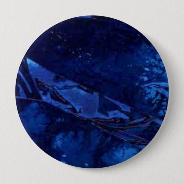"Deep Water" Abstract Art Button (Front)