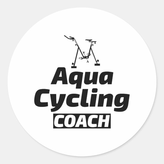 Deep Water Aqua jogging Pool Running  Classic Round Sticker (Front)