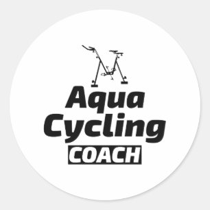 Deep Water Aqua jogging Pool Running  Classic Round Sticker