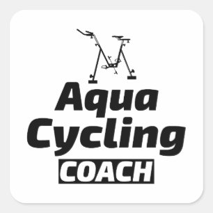 Deep Water Aqua jogging Pool Running Fitness Square Sticker