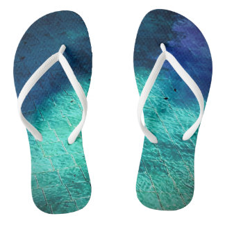 Deep Water Blue Pair of Flip Flops