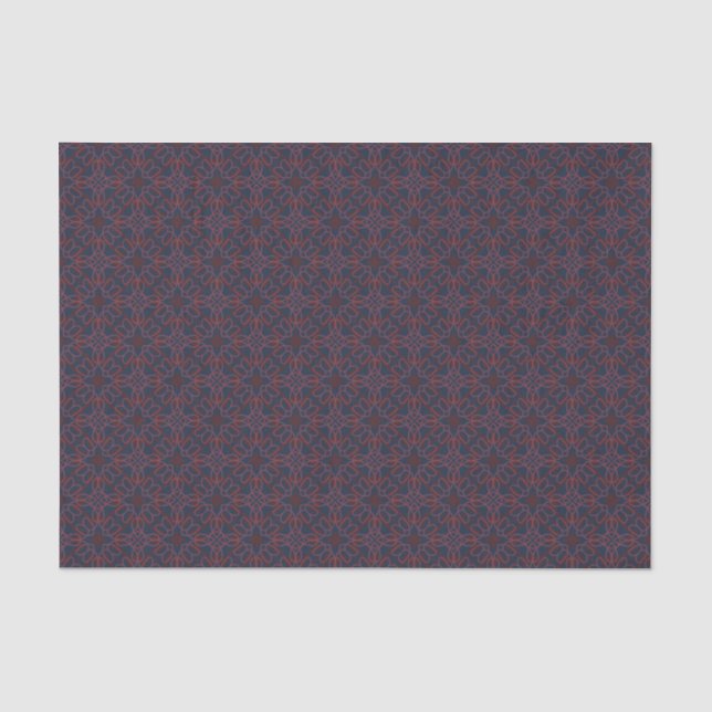Deep Western Heritage Lace Navy Tissue Paper (Front)