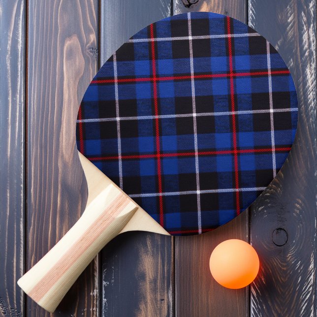 Deep Wine Plaid Ping Pong Paddle (Creator Uploaded)
