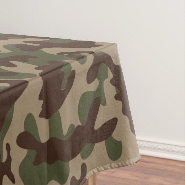 Deep Wood Camouflage Tablecloth (In Situ)