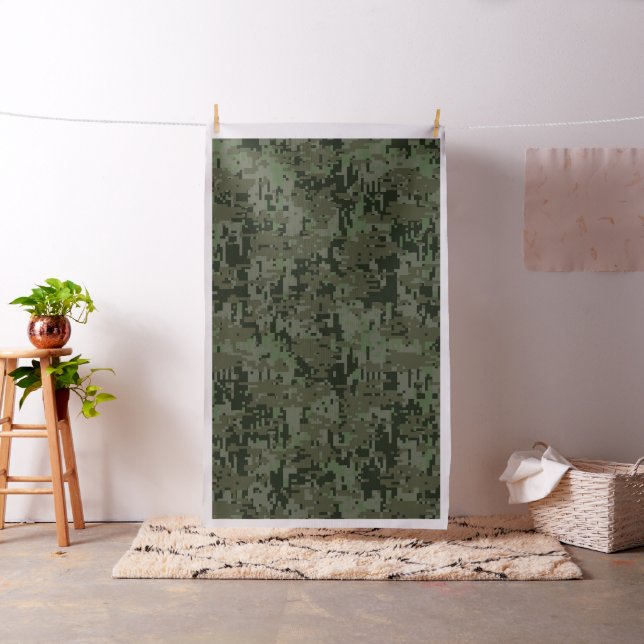 Deep Woods Digital Camo Camouflage Customisable Fabric (In Situ)