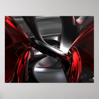 Deep Wounds Abstract Poster