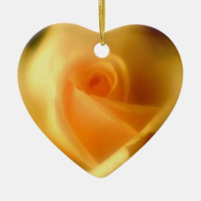 Deep Yellow Rose Ornament (Front)