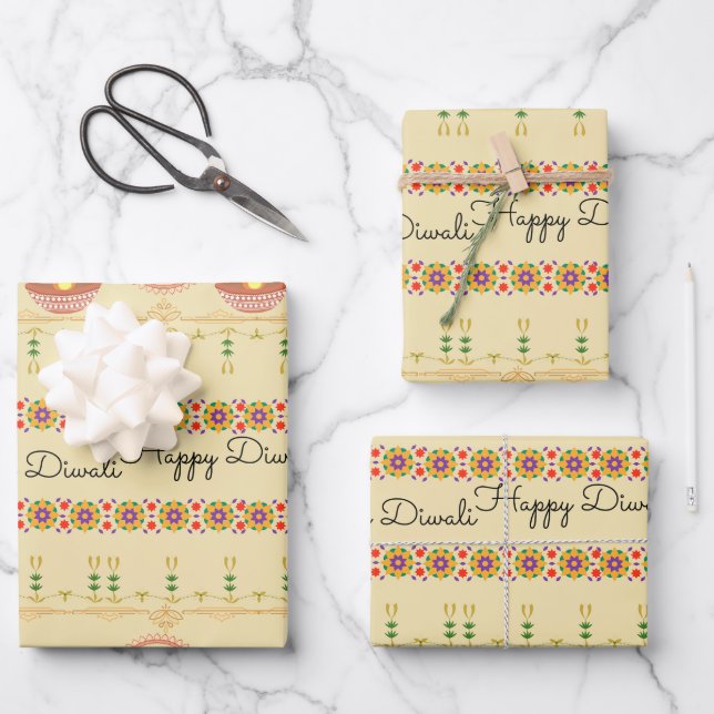 Deepawali Special  Wrapping Paper Sheet (Front)