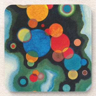Deepened Impulse Abstract Oil on Canvas Kandinsky Coaster