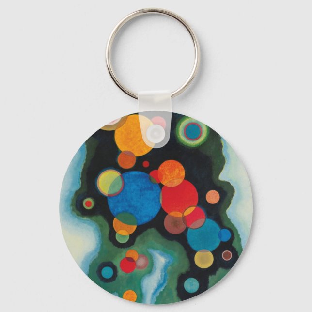 Deepened Impulse Abstract Oil on Canvas Kandinsky Key Ring (Front)