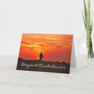 Deepest Condolences Card for Man who Loved to Fish
