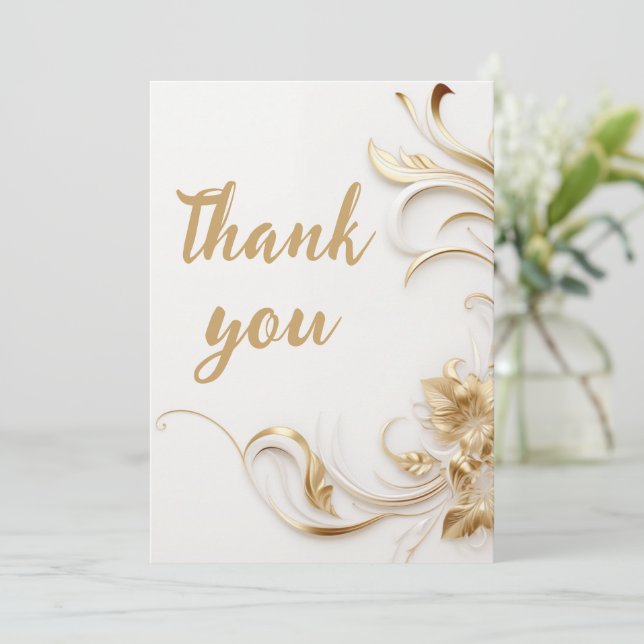Deepest Gratitude Thank you card  (Standing Front)
