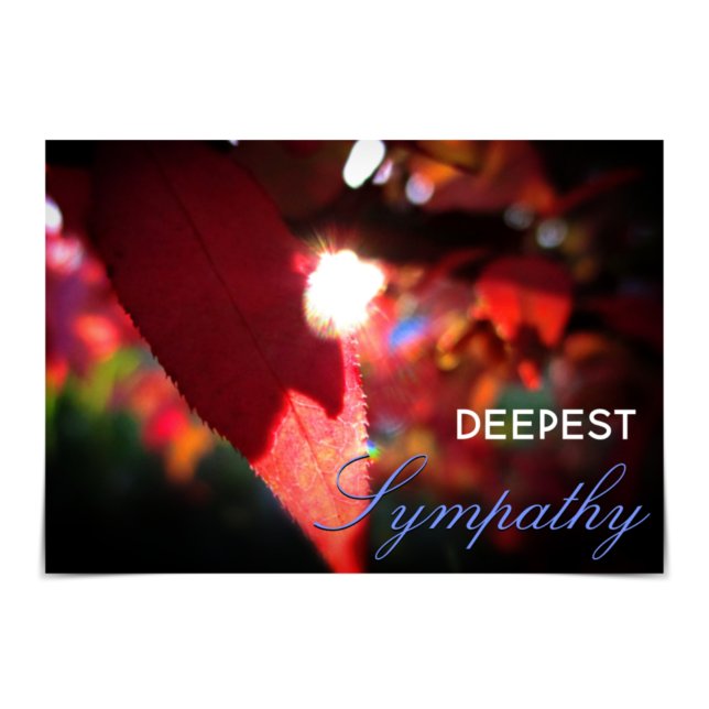 "Deepest Sympathy" Burning Bush Sympathy Card (Creator Uploaded)