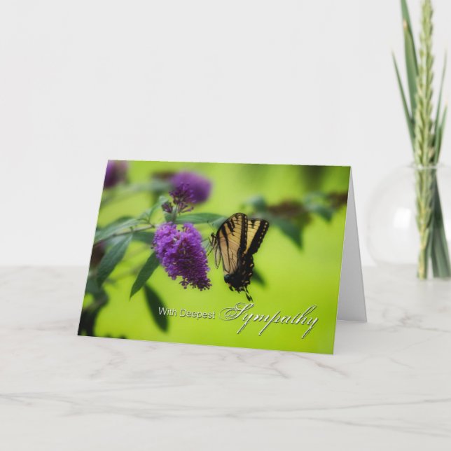 Deepest Sympathy Butterfly Card (Front)