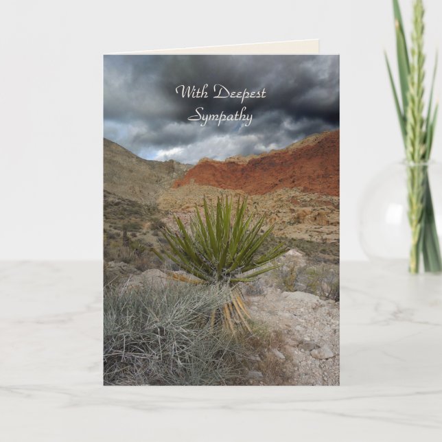 Deepest Sympathy, Mountain Storm Yucca Condolence Card (Front)