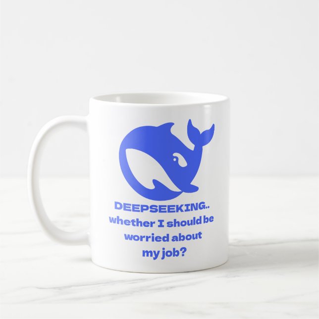 DEEPSEEK Customisable Personalised Editable Text Coffee Mug (Left)