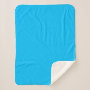 DeepSkyBlue Sherpa Blanket