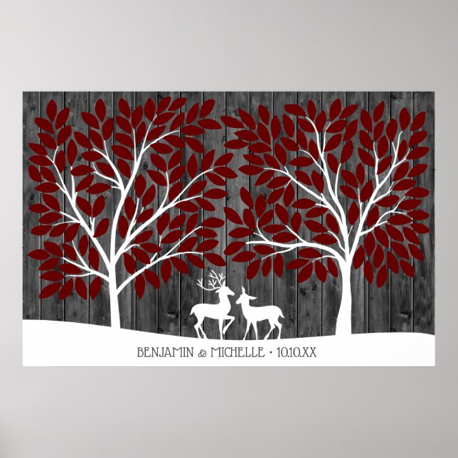 Deer - 200 Signature Guest Book Alternative (Front)