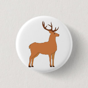 Deer 3 Cm Round Badge
