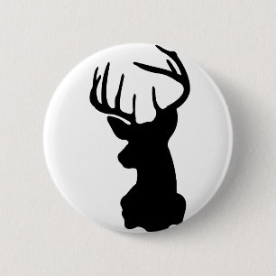 deer 6 cm round badge