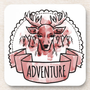 Deer Adventure Badge Coaster
