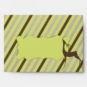 Deer and Diagonal Stripes Envelope