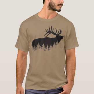Deer and Evergreens Hunting Triblend 1 T-Shirt