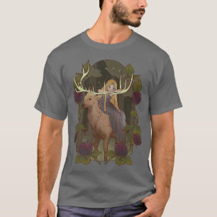 Deer And Fairy Forest Fantasy Princess Magic T-Shirt