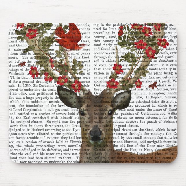 Deer and Love Birds 2 Mouse Pad (Front)
