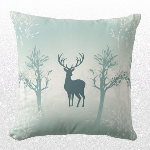 Deer and Tree Pattern Cushion