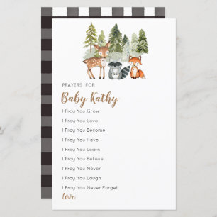 Deer animal adventure Baby Shower Prayers for Baby