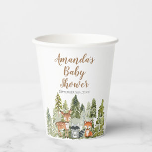 Deer animal adventure Camper Mountain Forest Paper Cups